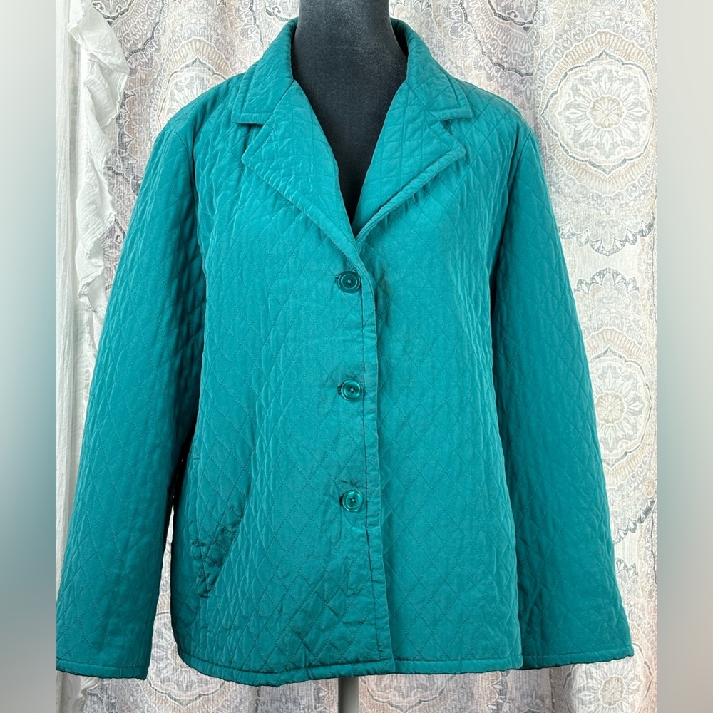 Ann May 100% Silk Quilted Jacket XL